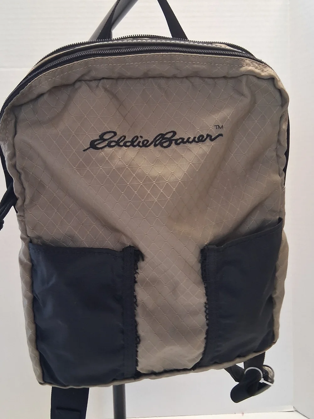 Eddie Bauer Mini Rucksack/Hiking/Stowaway Daypack Green Black Lightweight